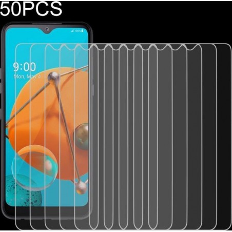 50 STUKS Voor LG K51 0.26mm 9H 2.5D Explosieveilige Gehard Glas Screen Film