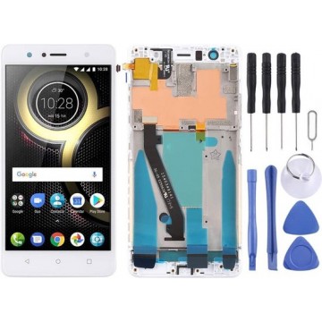 Let op type!! LCD Screen and Digitizer Full Assembly with Frame for Lenovo K8 Plus (Black)