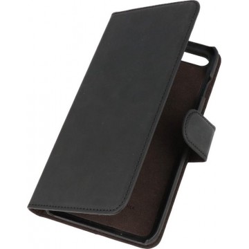 DiLedro Defender - Echt Leren Wallet iPhone 8 Plus / 7 Plus / 6(s) Plus Hoesje - Rustic Black
