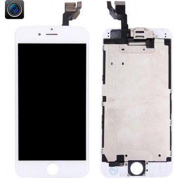 Let op type!! 4 in 1 for iPhone 6 (Front Camera + LCD + Frame + Touch Pad) Digitizer Assembly(White)