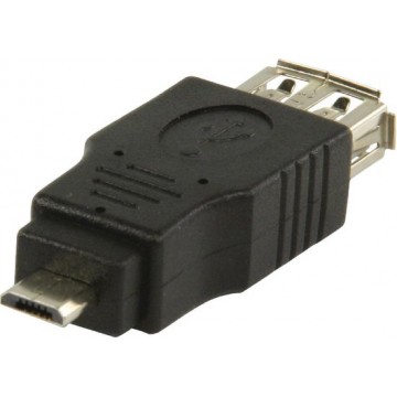 Valueline VLCP60901B kabeladapter/verloopstukje Micro USB B USB A Zwart