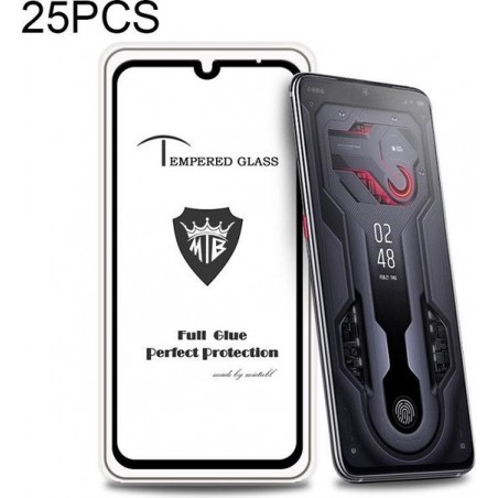 Let op type!! 25 stuks MIETUBL Full Screen volledige lijm anti-vingerafdruk getemperd glas film voor Xiaomi mi 9 (zwart)