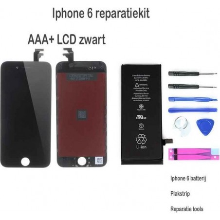Iphone 6 LCD reparatie en upgrade kit advanced - Zwart