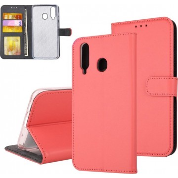 Samsung Galaxy A8s Pasjeshouder Rood Booktype hoesje - Magneetsluiting