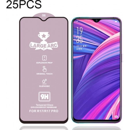 Voor OPPO R17 Pro 25 PCS 9H HD High Alumina Full Screen Tempered Glass Film