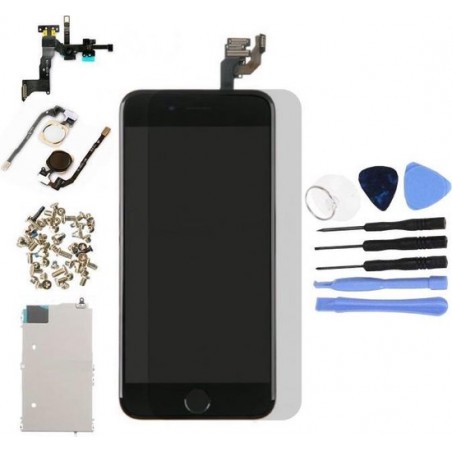 Voor Apple iPhone 6 4.7" - AA+ Voorgemonteerd LCD scherm Zwart & Tools + Screen Guard