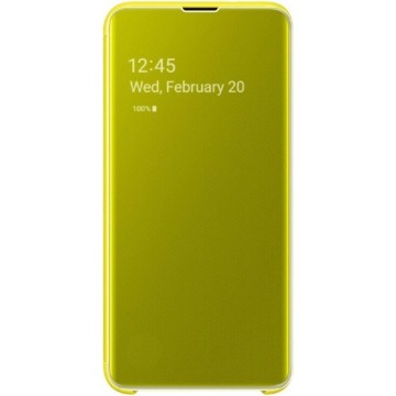Basic Hoesjes - Flip case Cover - Canary  Yellow - voor Samsung Galaxy S10e - Geel