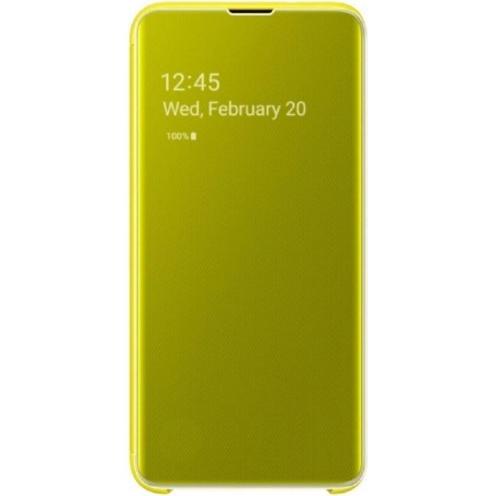 Basic Hoesjes - Flip case Cover - Canary  Yellow - voor Samsung Galaxy S10e - Geel