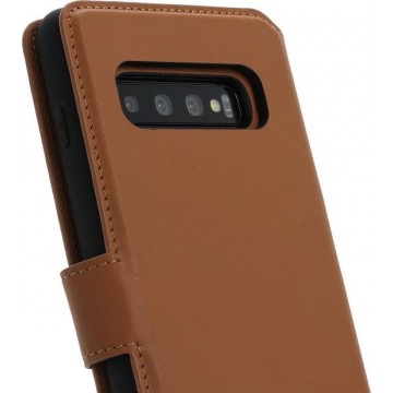 Minim 2-in-1 Samsung Galaxy S10+ Hoesje Book Case en Back Cover Bruin