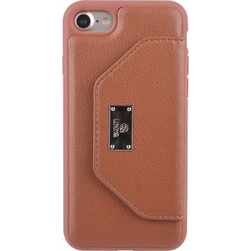 UNIQ Accessory iPhone 7-8 Kunstleer portemonnee Hard Case Back cover - Bruin