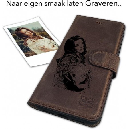 Bouletta - iPhone 11 Pro - Uitneembare leder hoesje ‘Foto Gravering’