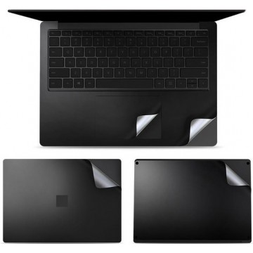 Let op type!! 4 in 1 Notebook Shell Beschermende Film Sticker Set voor Microsoft Surface Laptop 3 13 5 inch (Zwart)