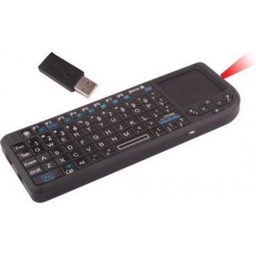 Let op type!! 2.4GHz Draadloos Mini PC toetsenbord met een Touchpad Laser Pointer