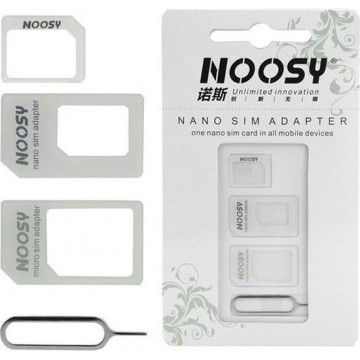 NOOSY nano sim adapter set 3-pack met verwijderpen - Micro sim adapter - simkaart adapter set universeel - 3 in 1