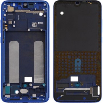 Front Behuizing LCD Frame Bezel Plate voor Xiaomi Mi CC9 / 9 Lite (Blauw)