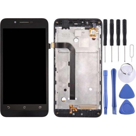 Let op type!! LCD Screen and Digitizer Full Assembly with Frame for Asus ZenFone Go / ZC500TG / Z00VD (Black)