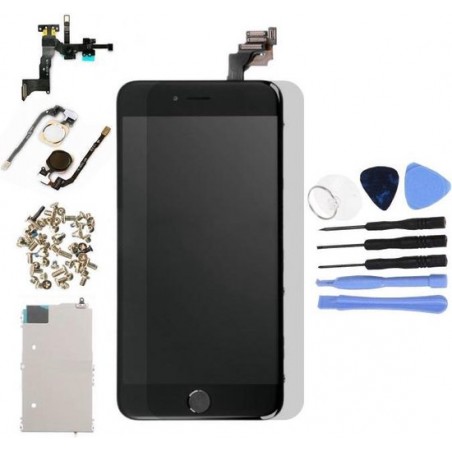 Voor Apple iPhone 6 Plus - A+ Voorgemonteerd LCD scherm Zwart & Tools + Screen Guard