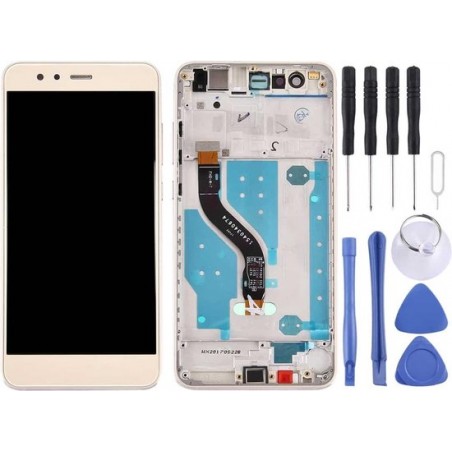 Huawei P10 Lite / Nova Lite LCD-scherm en Digitizer volledige montage met frame (goud)