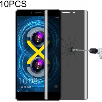Voor Huawei Honor 6X 10 PCS 9H Oppervlaktehardheid 180 graden Privacy Anti Glare Screenprotector