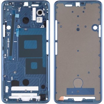 Front Behuizing LCD Frame Bezel Plate voor LG G7 ThinQ / G710 (Blauw)