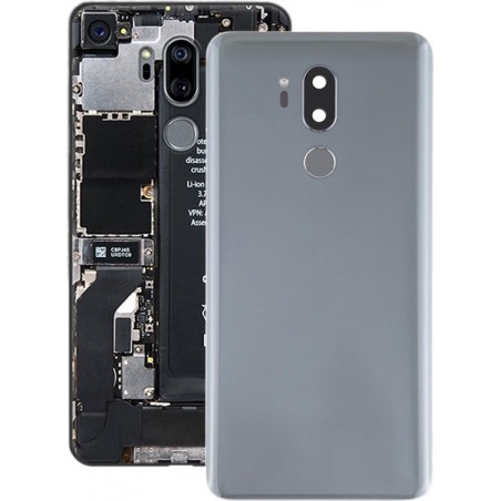 Batterij achterkant met cameralens en vingerafdruksensor voor LG G7 ThinQ / G710 / G710EM / G710PM / G710VMP (zilver)