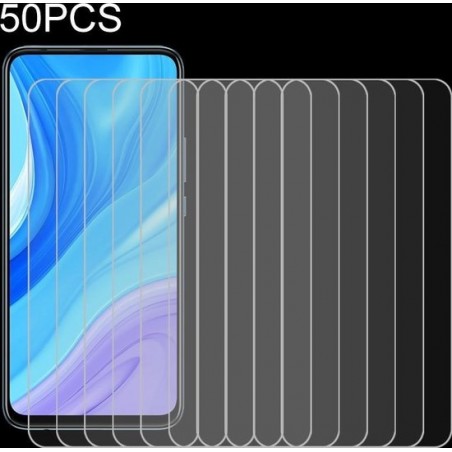 Let op type!! 50 PC'S voor Huawei Enjoy 10s 9H 2.5 D scherm gehard glas film