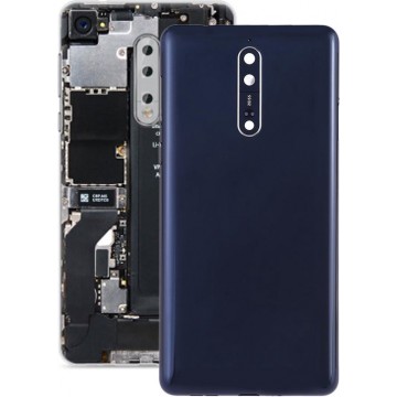 Batterij achterkant met cameralens en zijtoetsen voor Nokia 8 (blauw)