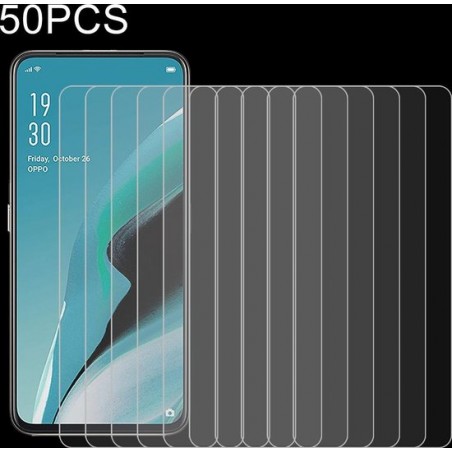 Let op type!! Voor OPPO Reno 2F 50 PCS 0.26 mm 9H 2.5 D gehard glas film