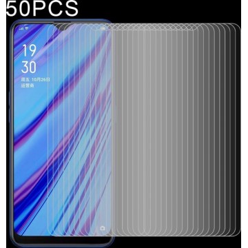 Let op type!! 50 PCS 2.5D Non-Full Screen Tempered Glass Film for OPPO A9 2020