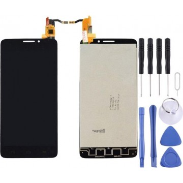 Let op type!! LCD Screen and Digitizer Full Assembly for Alcatel One Touch Idol X / 6040 / 6040A(Black)