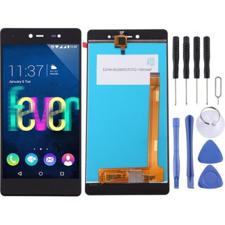 Let op type!! LCD Screen and Digitizer Full Assembly for Wiko Fever 4G(Black)