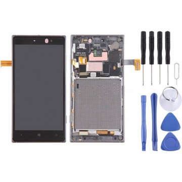 Let op type!! LCD Screen and Digitizer Full Assembly with Frame for Nokia Lumia 830(Black)