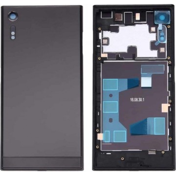 Let op type!! Back Battery Cover + Back Battery Bottom Cover + Middle Frame for Sony Xperia XZ (Black)