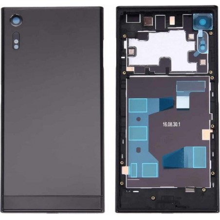 Let op type!! Back Battery Cover + Back Battery Bottom Cover + Middle Frame for Sony Xperia XZ (Black)