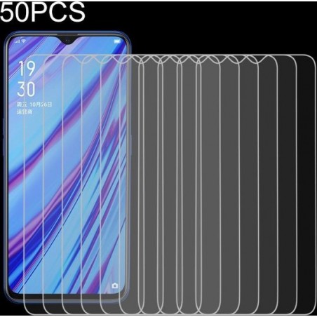 Let op type!! 50 stuks voor OPPO A5/A9 (2020) 9H 2.5 D scherm gehard glas film