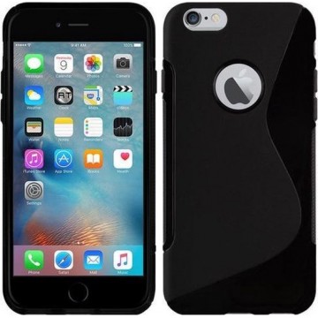 Apple iPhone 6 Silicone Case s-style hoesje Zwart