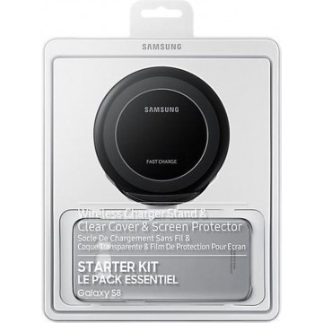 Samsung draadloze kit (cover+SP+inductielader+ kabel) - zwart - v Samsung S8