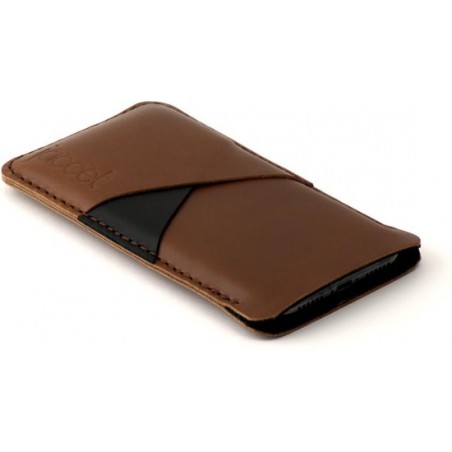 JACCET leren Galaxy S20 FE sleeve - Bruin volnerf leer met ruimte voor creditcards en/of briefgeld.