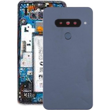 Let op type!! Batterij achtercover met camera lens & vingerafdruk sensor voor LG G8s ThinQ (zilver)