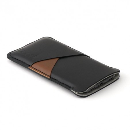 JACCET leren OnePlus 7 Pro hoesje - Zwart volnerf leer met ruimte voor creditcards en/of briefgeld