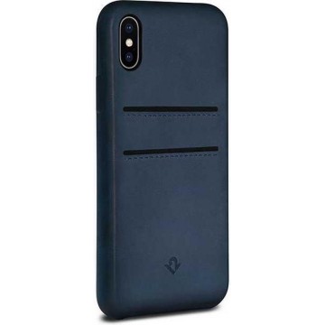 Twelve South Relaxed Leather w/pockets for iPhone X (indigo)