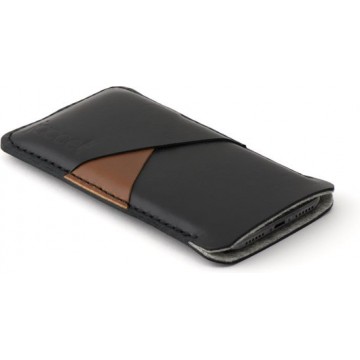 JACCET leren OnePlus 8 Pro hoesje - Zwart volnerf leer met ruimte voor creditcards en/of briefgeld
