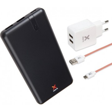Xtorm Fuel Series Power Bank 10 000 Core -  Inclusief Android Micro USB Kabel en Wandlader met 2 USB poorten - FS303-CX003