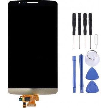 Let op type!! Original LCD Screen and Digitizer Full Assembly for LG G3 / D850 / D851 / D855(Gold)