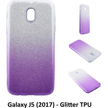 Kleurovergang Paars Glitter TPU Achterkant voor Samsung Galaxy J5 (2017) (J530F)
