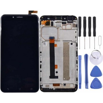 Let op type!! LCD Screen and Digitizer Full Assembly with Frame for Asus Zenfone 3 Max ZC553KL / X00D(Black)