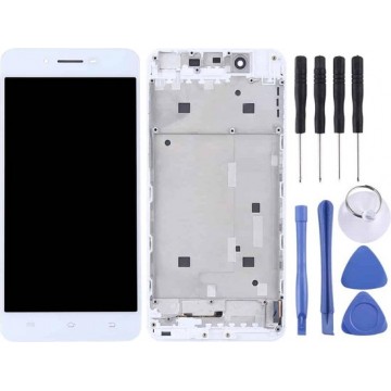 Let op type!! TFT Materials LCD Screen and Digitizer Full Assembly with Frame for Vivo X6(White)