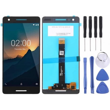 Lcd-scherm en Digitizer Full Assembly voor Nokia 2.1 (zwart)