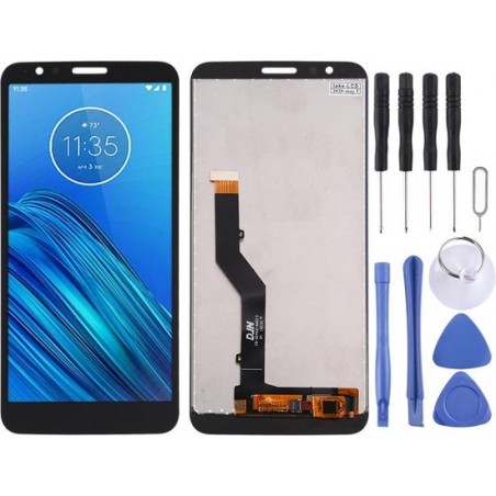 Let op type!! LCD-scherm en Digitizer Full Assembly voor Motorola Moto E6 (Zwart)