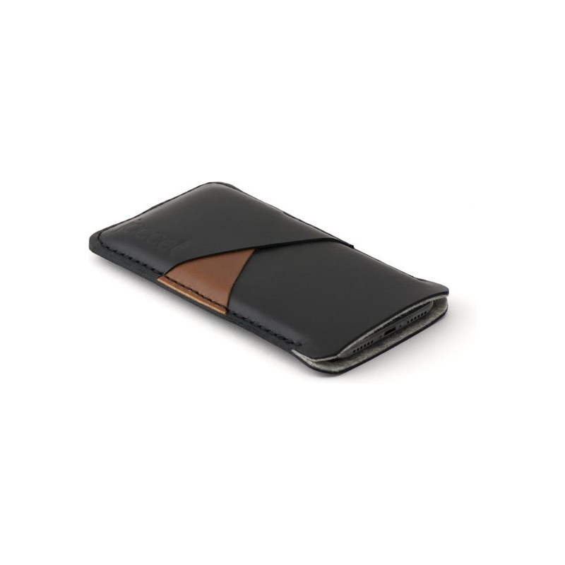 JACCET leren OnePlus 8 hoesje - Zwart volnerf leer met ruimte voor creditcards en/of briefgeld